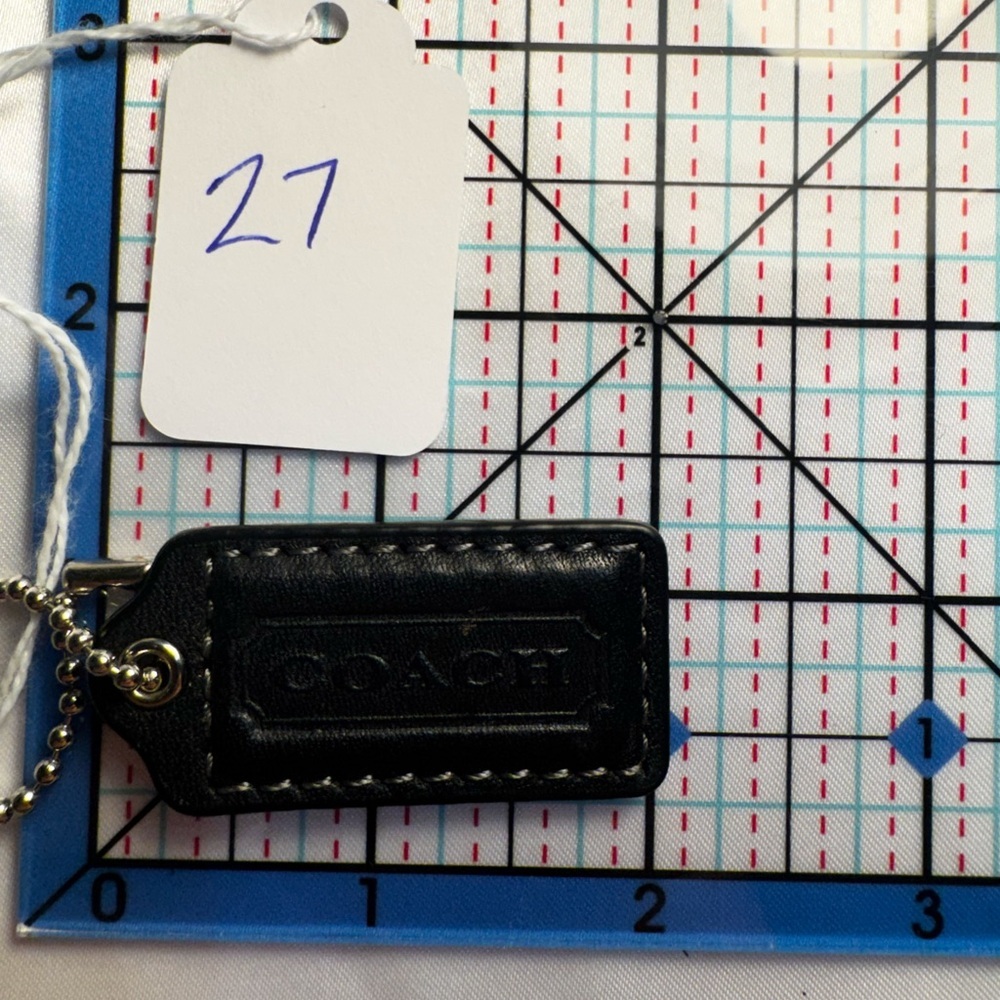 Coach Black Leather Key Holder